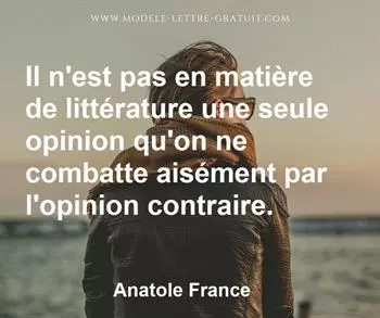 Citation de Anatole France