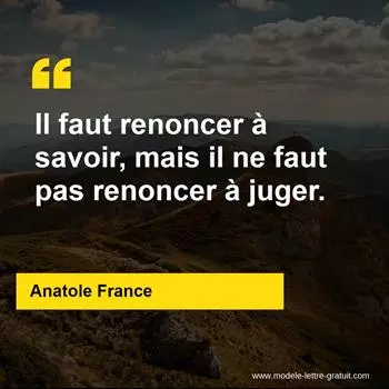 Citation Anatole France