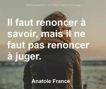 Citation de Anatole France
