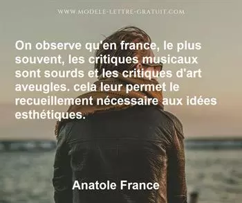 Citation de Anatole France