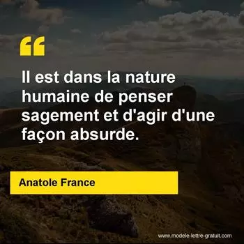 Citation Anatole France
