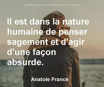 Citation de Anatole France