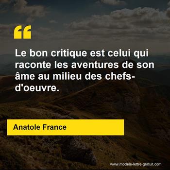 Citation de Anatole France