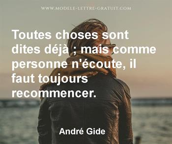 Citation de André Gide