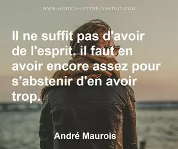 Citation de André Maurois