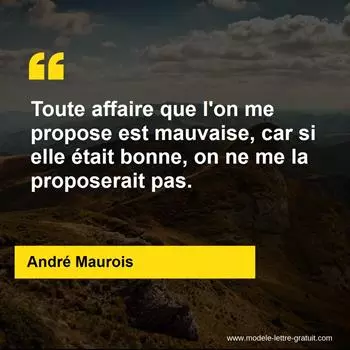 Citation André Maurois