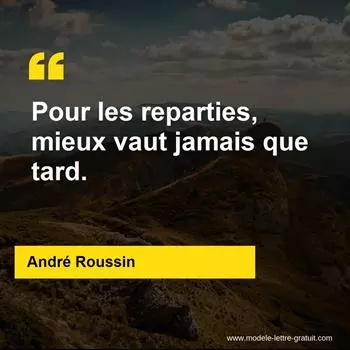 Citation André Roussin