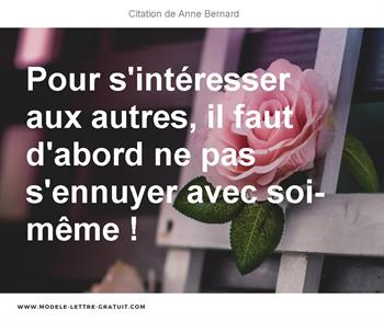 Citations Anne Bernard