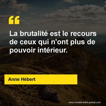 Citation de Anne Hébert