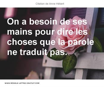 Citations Anne Hébert