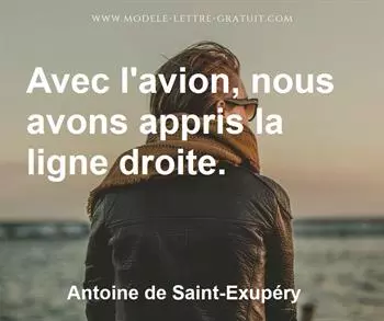 Citation de Antoine de Saint-Exupéry
