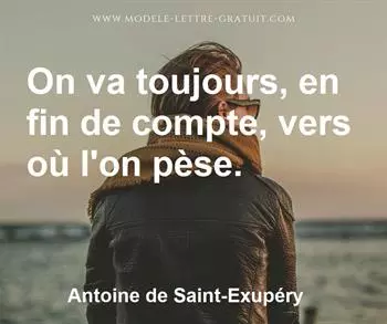 Citation de Antoine de Saint-Exupéry