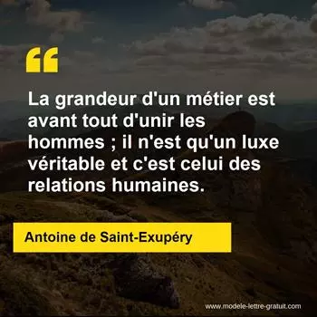 Citation Antoine de Saint-Exupéry