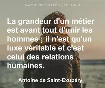 Citation de Antoine de Saint-Exupéry