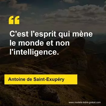 Citation Antoine de Saint-Exupéry