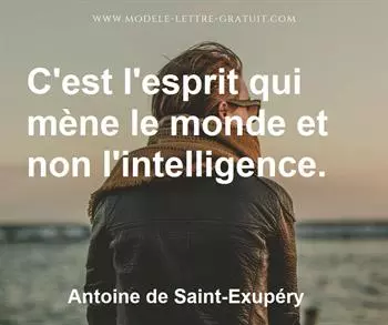 Citation de Antoine de Saint-Exupéry