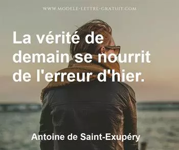 Citation de Antoine de Saint-Exupéry