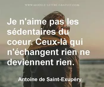 Citation de Antoine de Saint-Exupéry