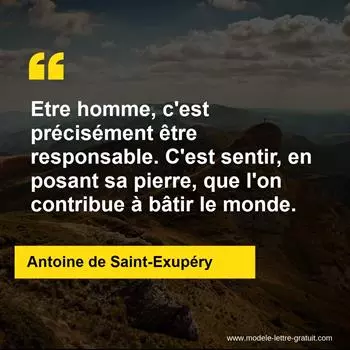 Citation Antoine de Saint-Exupéry