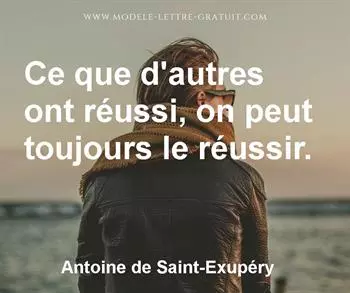 Citation de Antoine de Saint-Exupéry