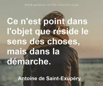 Citation de Antoine de Saint-Exupéry