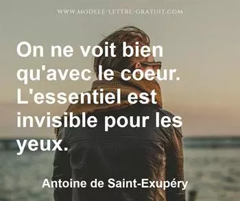 Citation de Antoine de Saint-Exupéry