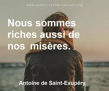 Citation de Antoine de Saint-Exupéry