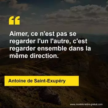 Citation Antoine de Saint-Exupéry