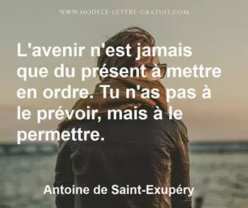 Citation de Antoine de Saint-Exupéry