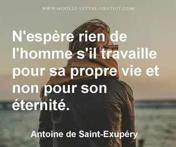 Citation de Antoine de Saint-Exupéry