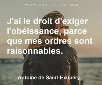 Citation de Antoine de Saint-Exupéry