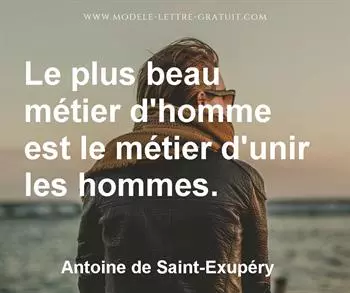 Citation de Antoine de Saint-Exupéry