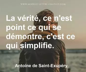 Citation de Antoine de Saint-Exupéry