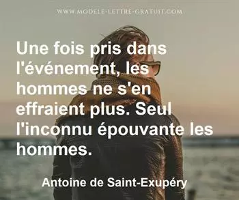 Citation de Antoine de Saint-Exupéry