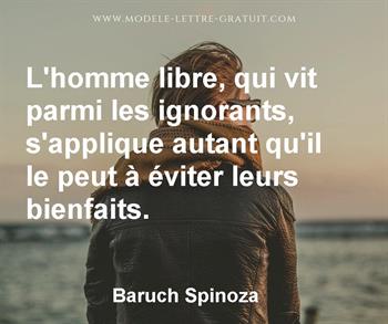 Citation de Baruch Spinoza