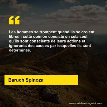 Citation Baruch Spinoza