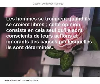 Citations Baruch Spinoza