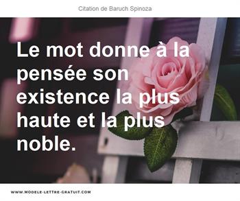 Citations Baruch Spinoza