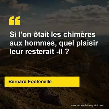 Citation Bernard Fontenelle