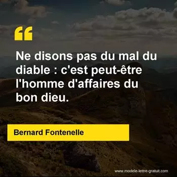 Citation Bernard Fontenelle