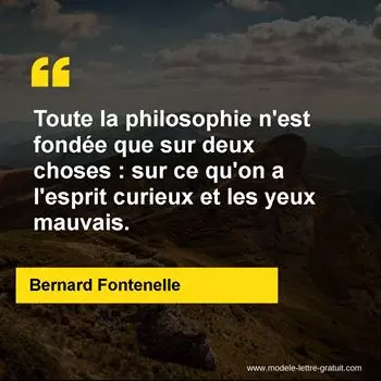 Citation Bernard Fontenelle
