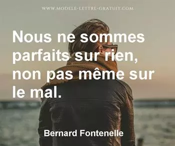 Citation de Bernard Fontenelle