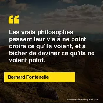Citation Bernard Fontenelle