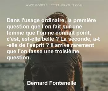 Citation de Bernard Fontenelle