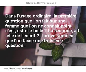 Citations Bernard Fontenelle