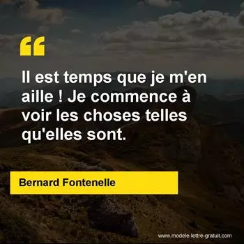 Citation Bernard Fontenelle