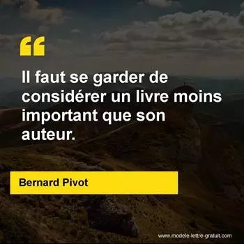 Citation Bernard Pivot