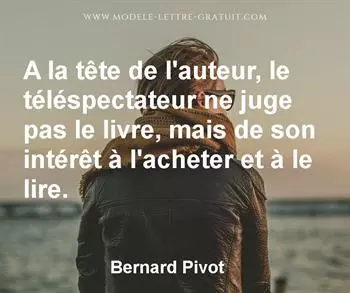 Citation de Bernard Pivot