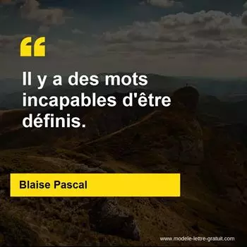 Citation Blaise Pascal