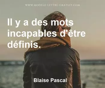 Citation de Blaise Pascal